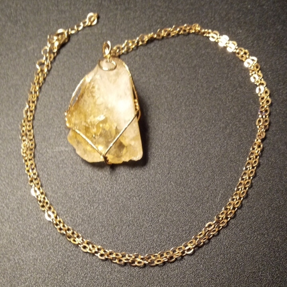 Authentic Raw Citrine Necklace